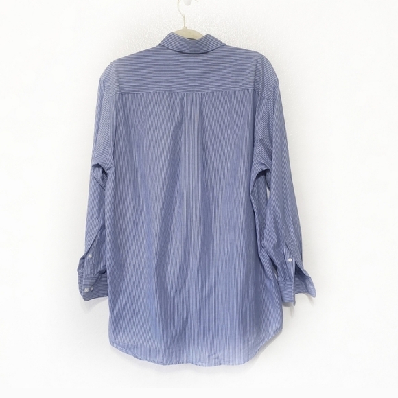 Nautica Men's button up long sleeve shirt Size 15 1/2 Blue - Picture 6 of 7